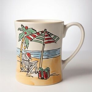 Festive Tropical Christmas Beach Mug New
